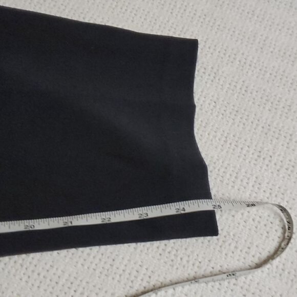 Calvin Klein Black Trimmed‎ Satin High Rise Elastic Pocketed Sz 16W Pants - Picture 12 of 12